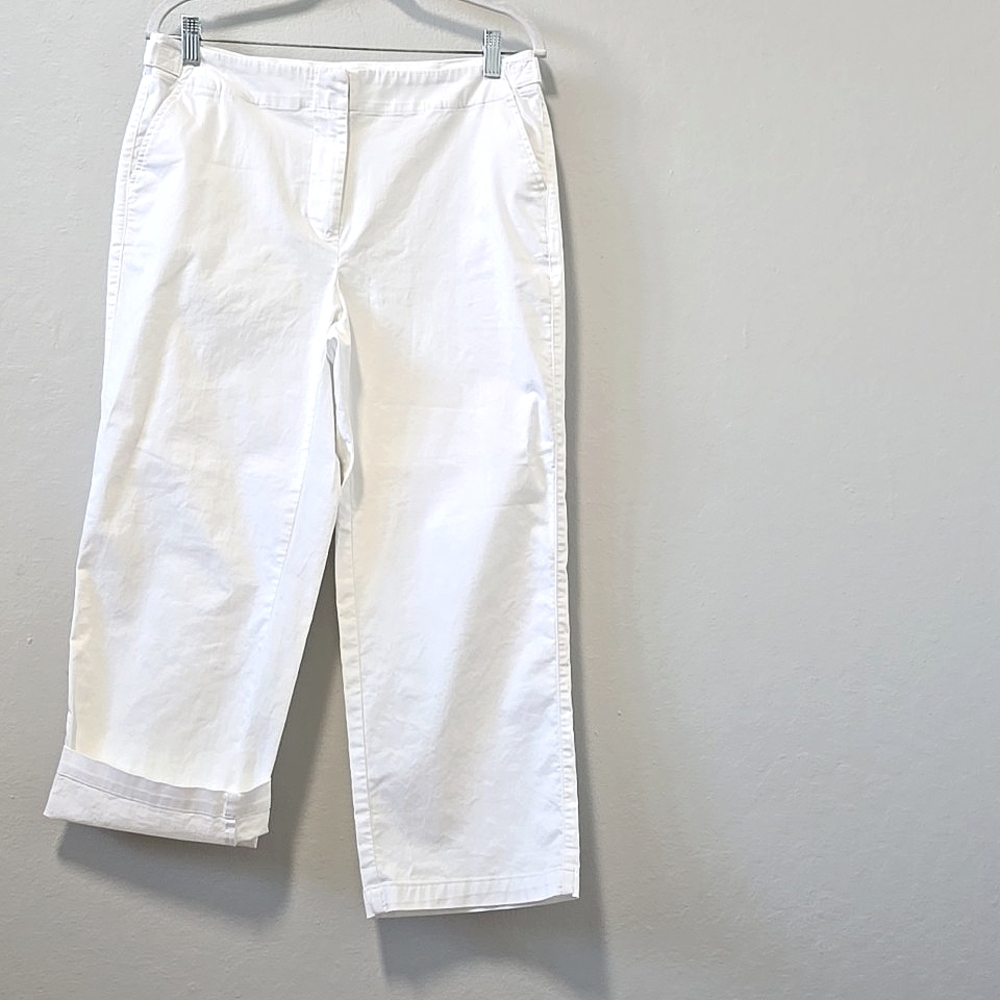 A.N.A. Crop Wide Leg White Pants